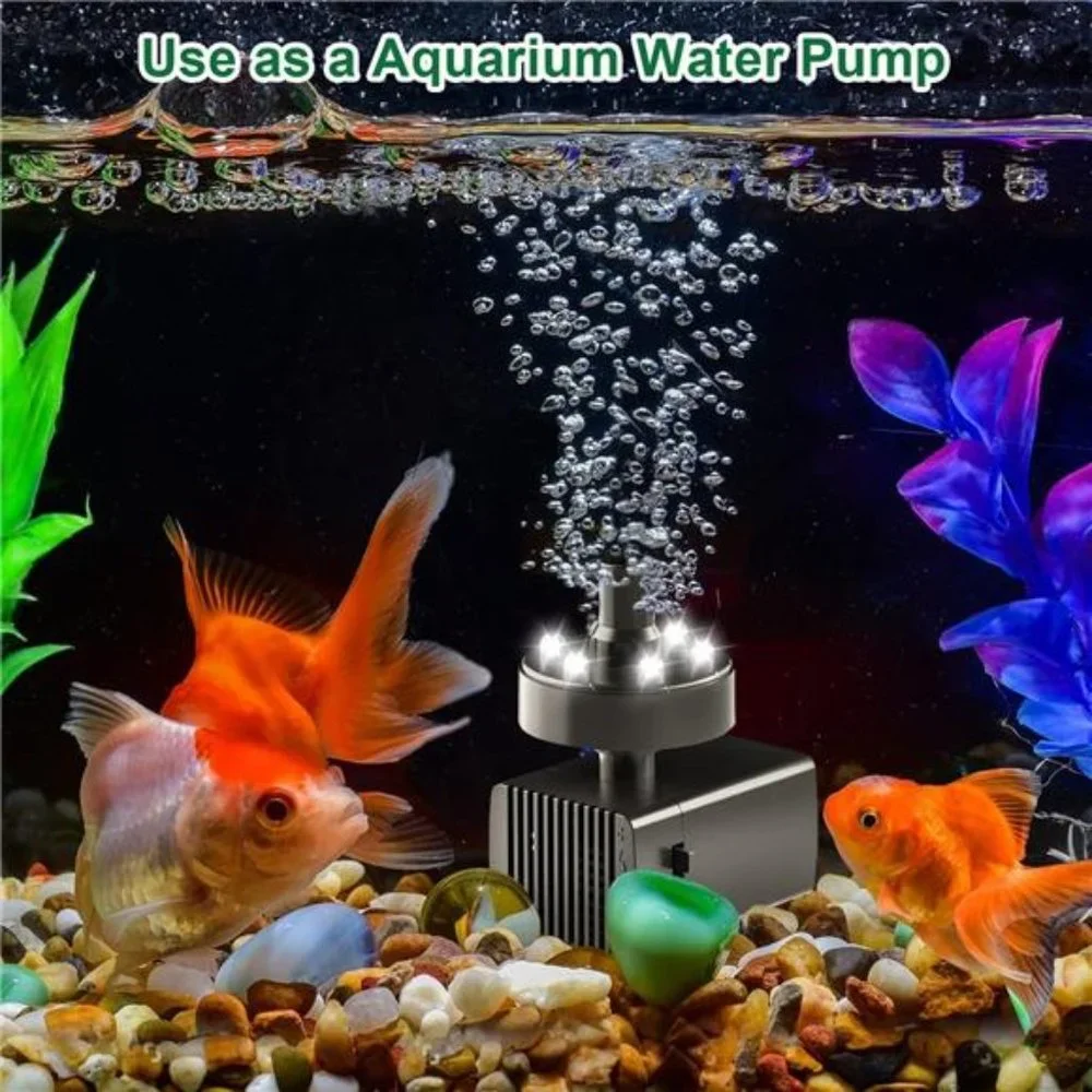 24-Hours Working BirdBath Fountains Plug in,Adjustable DC 12V Water FountainPump
